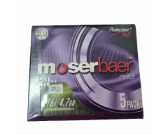 Moser baer Dvd +R -pack of 5-16x/4.7gb