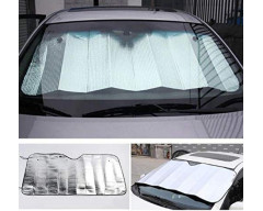 Car Sunshade Foldable (Aluminium) Front and Rear Windshield (Silver)