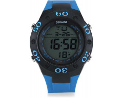 Sonata Superfibre Digital Grey Dial Men's Watch -77035PP01